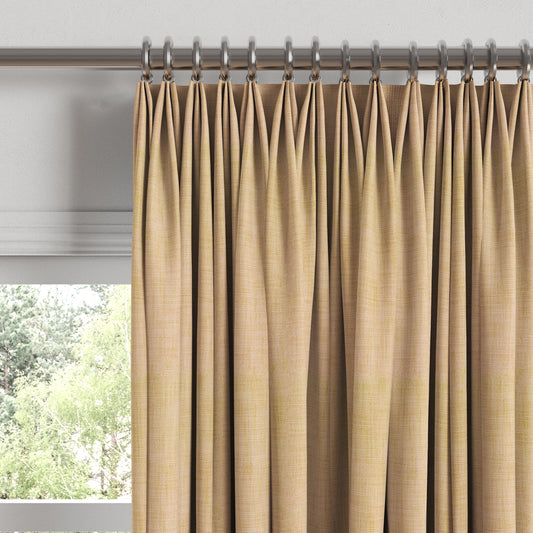 Euro Pleat Drapery in Woven Cotton - Melon