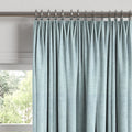 Euro Pleat Drapery in Woven Cotton - Sky Blue