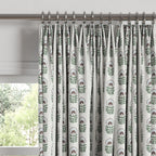 Euro Pleat Drapery in Mini Florals - Sky Garden