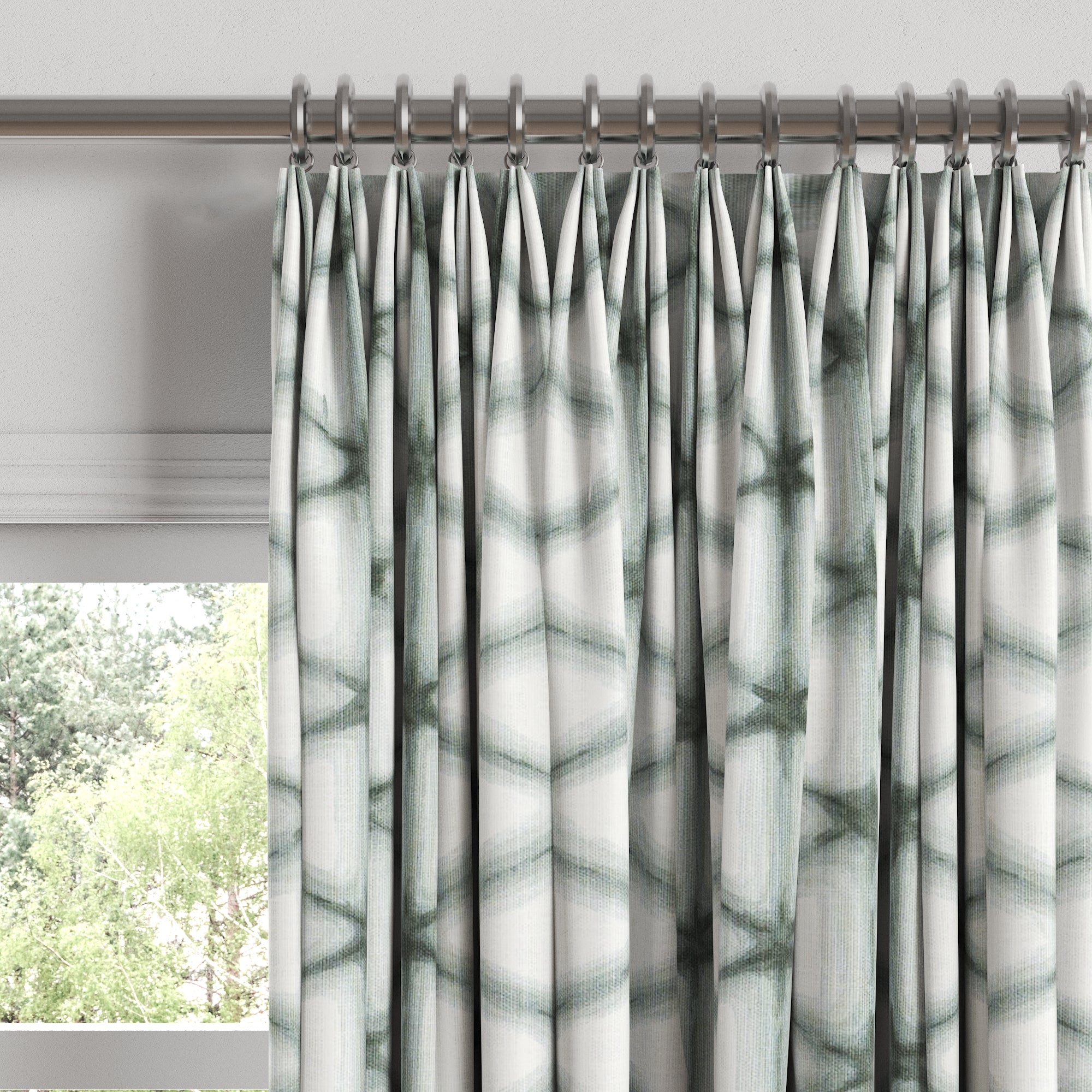 Euro Pleat Drapery in Point Taken - Frost – Loom Decor