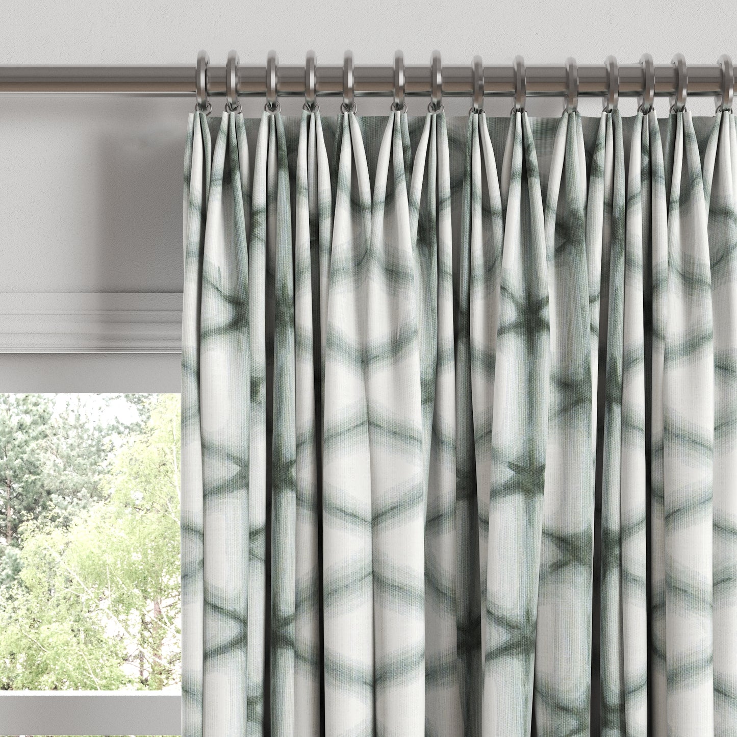 Euro Pleat Drapery in Point Taken - Frost