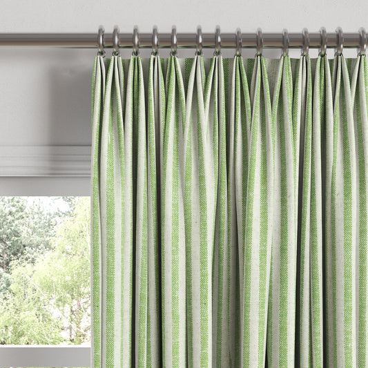 Euro Pleat Drapery in Candy Shop Stripes - Lime