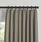 Euro Pleat Drapery in Classic Linen - Stone