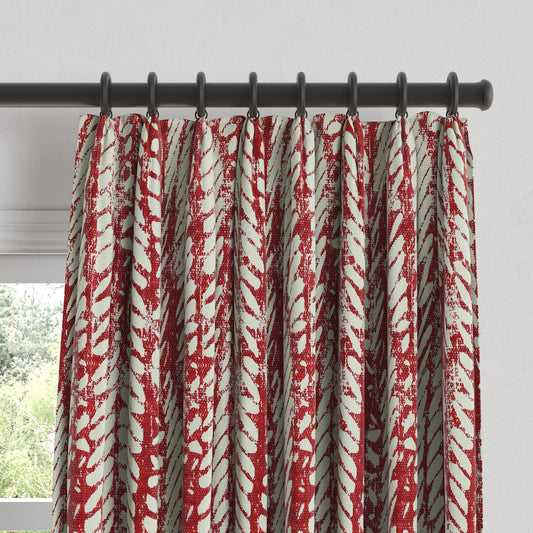 Euro Pleat Drapery in Rope Walk - Grenadine