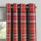 Grommet Drapery in Tartan - Redwood
