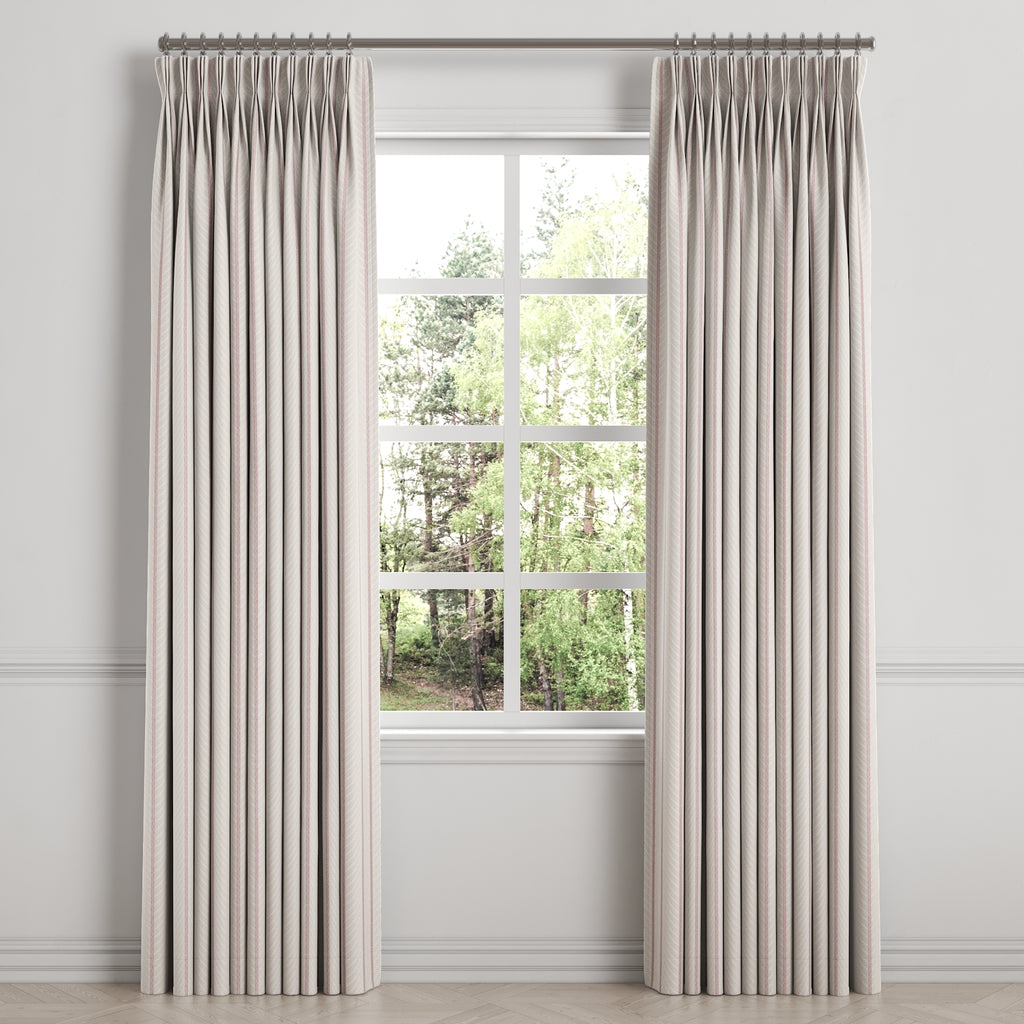 Pinch Pleat Drapery in Ophelia - Pink