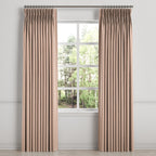 Pinch Pleat Drapery in Little White Line - Red