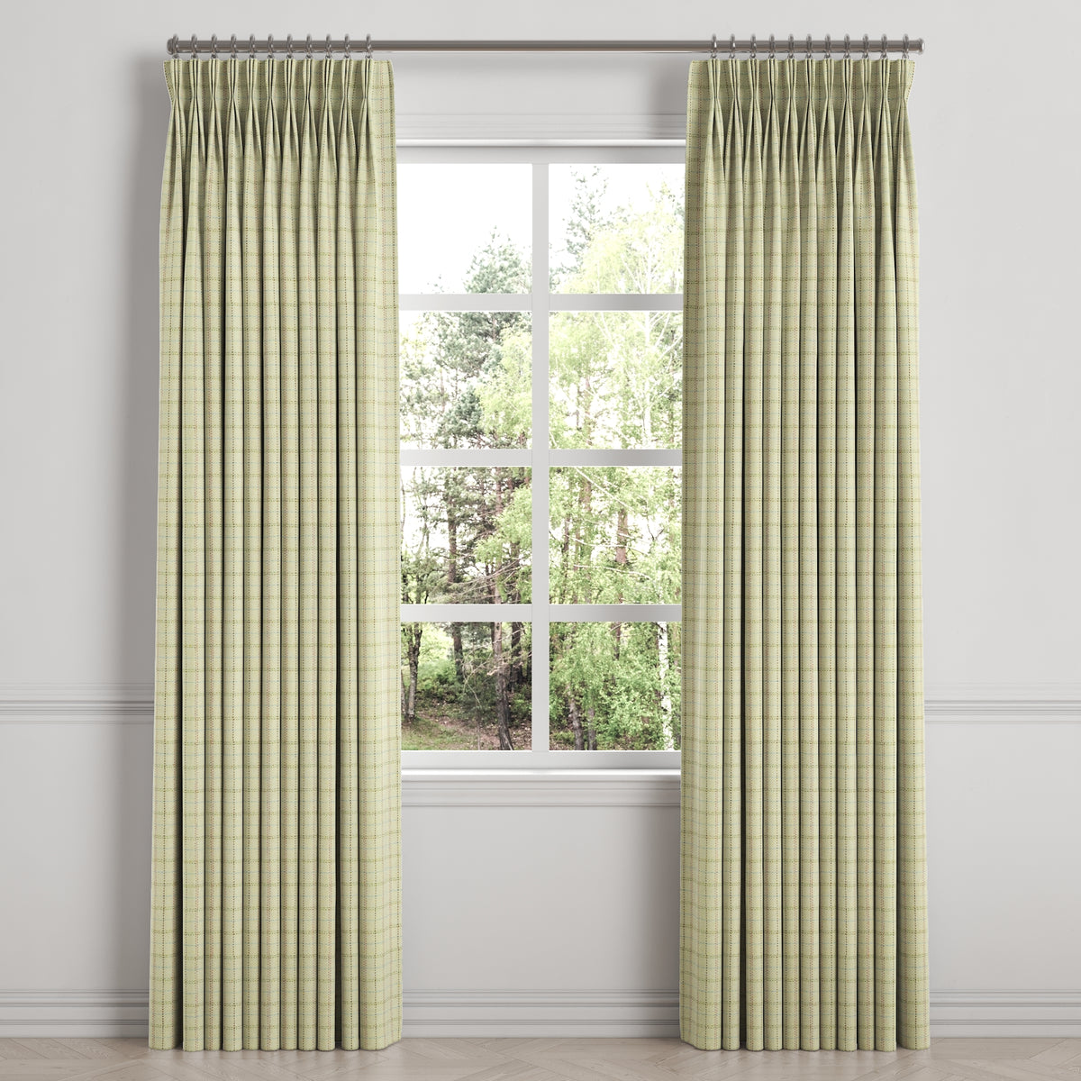 Pinch Pleat Drapery in After Hours - Fresco