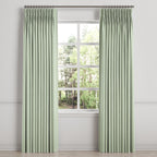 Pinch Pleat Drapery in Luxe Gingham - Celery