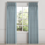 Pinch Pleat Drapery in Luxe Gingham - Chambray