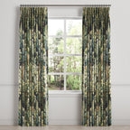 Pinch Pleat Drapery in Enchanted Forest - Peridot