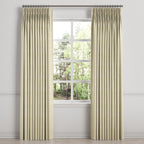 Pinch Pleat Drapery in Woven Cotton - Beige
