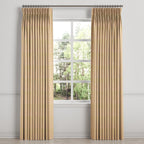 Pinch Pleat Drapery in Woven Cotton - Melon