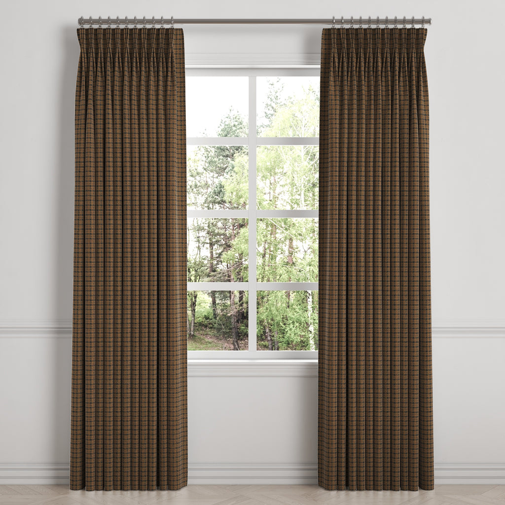 Pinch Pleat Drapery in Speakeasy - Tobacco