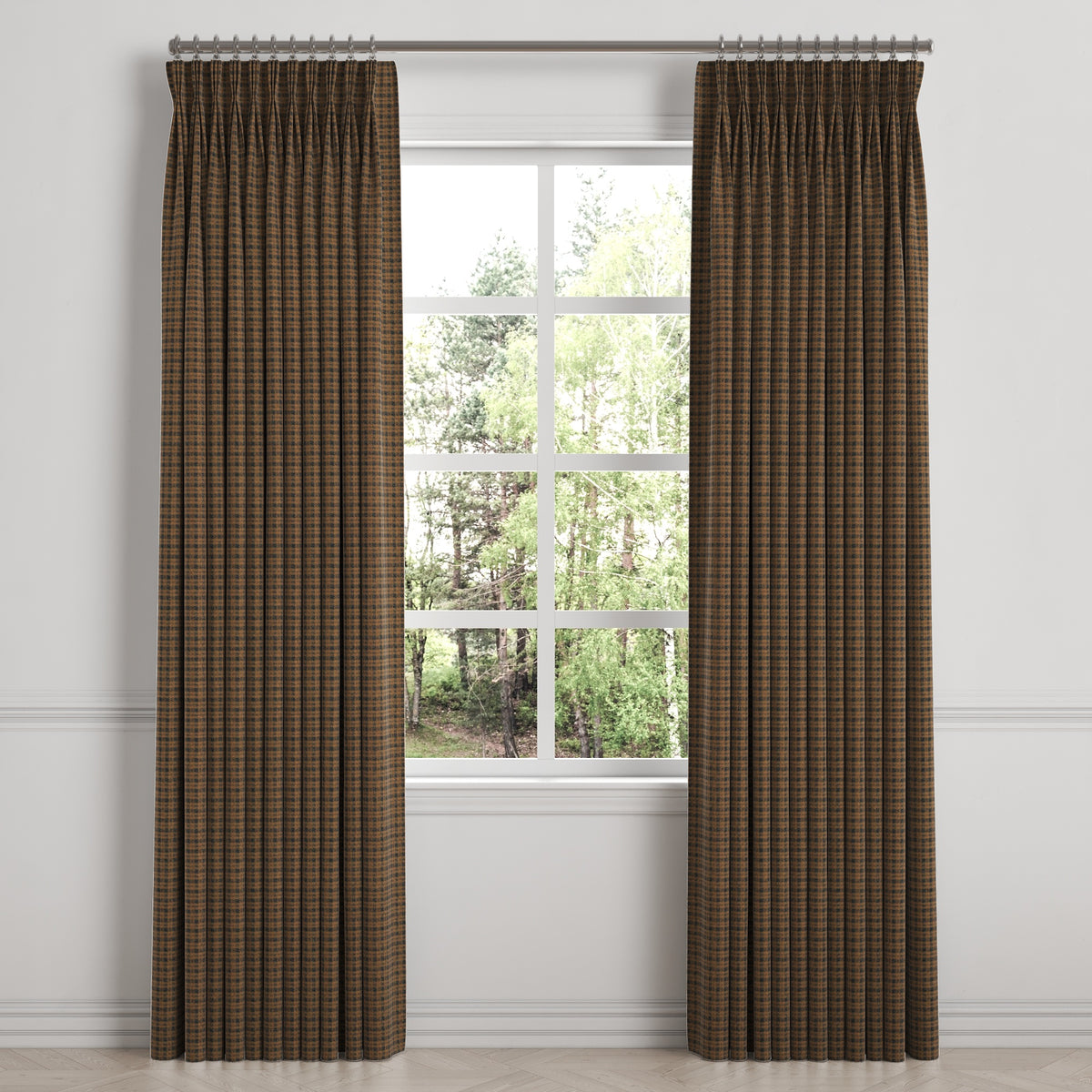 Pinch Pleat Drapery in Speakeasy - Tobacco