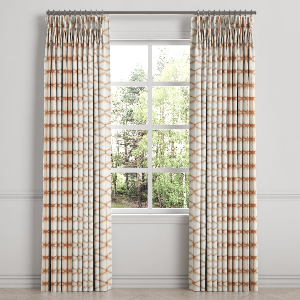 Pinch Pleat Drapery in Point Taken - Coral