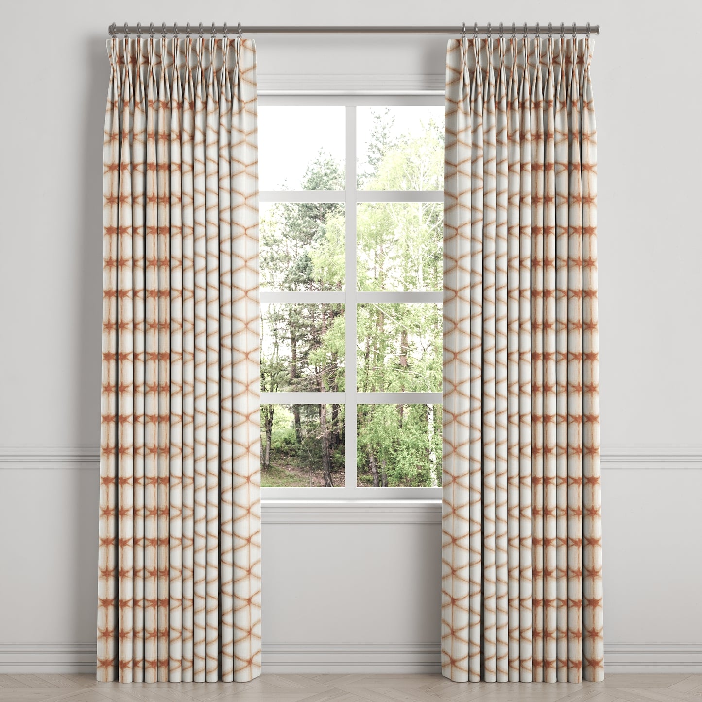 Pinch Pleat Drapery in Point Taken - Coral