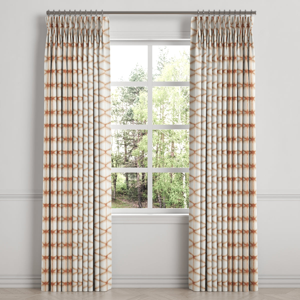 Pinch Pleat Drapery in Point Taken - Coral
