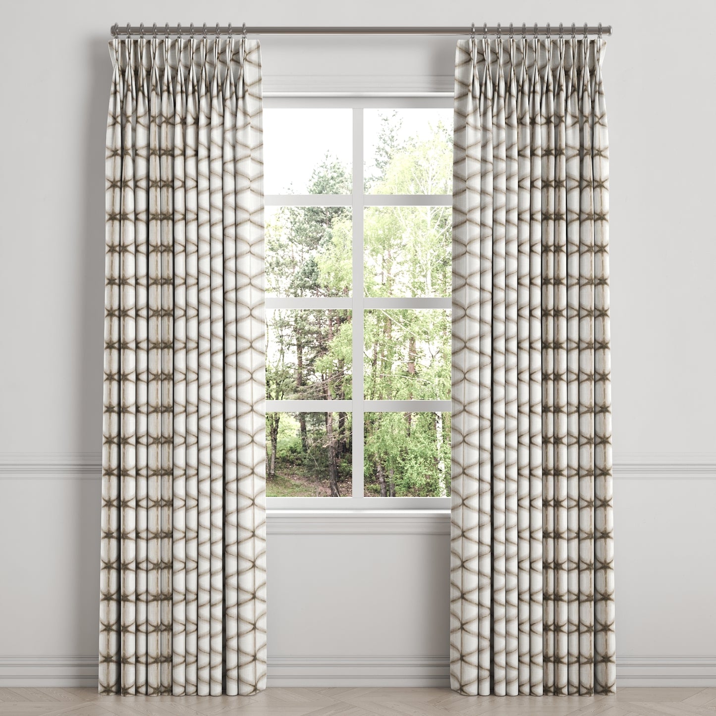 Pinch Pleat Drapery in Point Taken - Wood