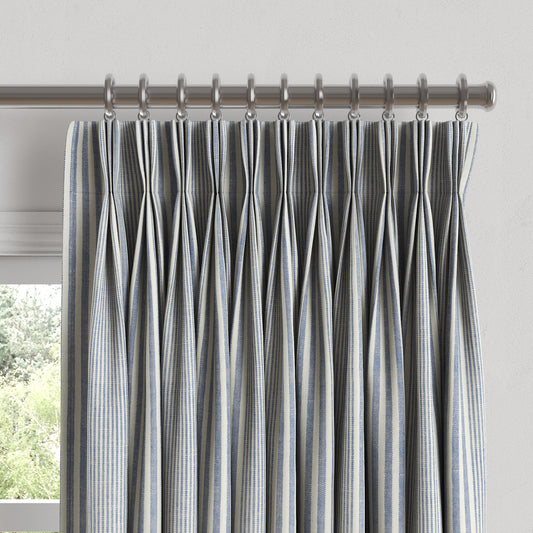 Pinch Pleat Drapery in All Lined Up - Lake