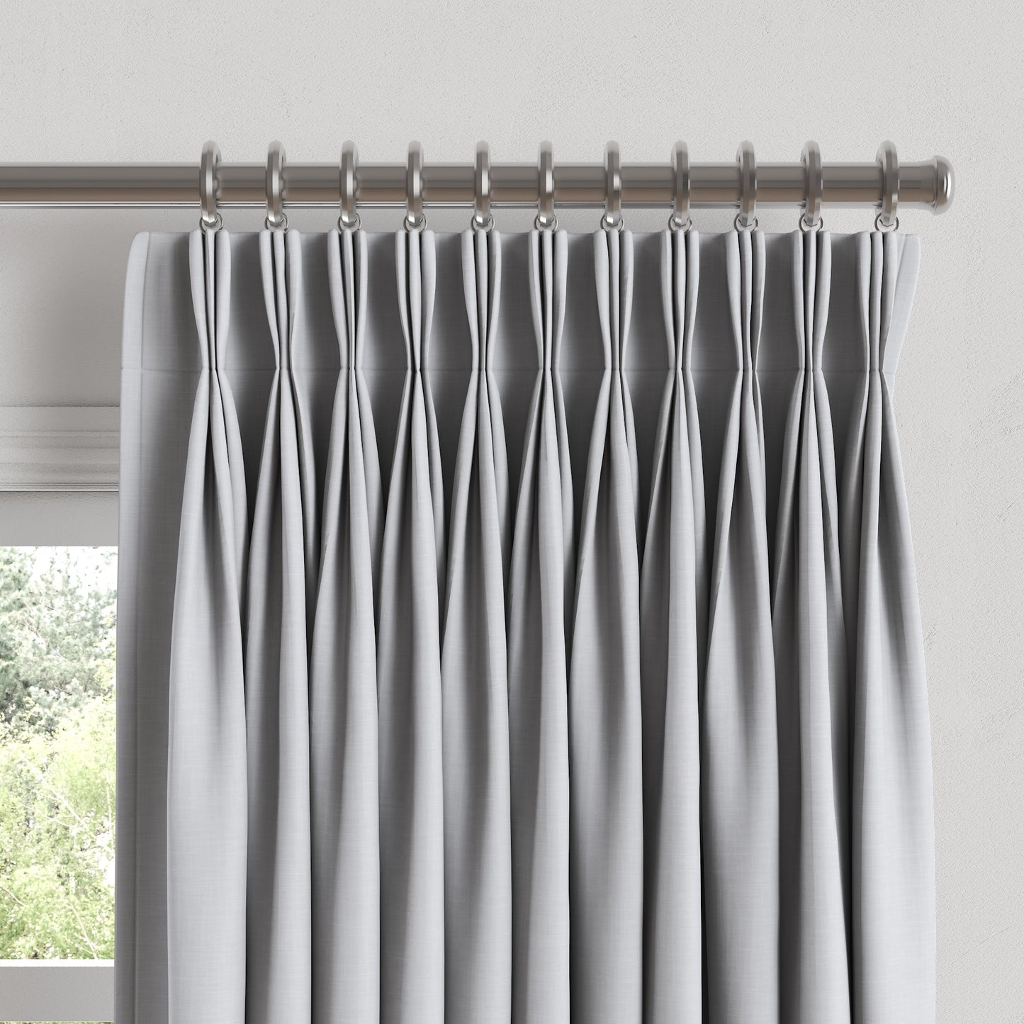 Pinch Pleat Drapery in Classic Linen - Bermuda