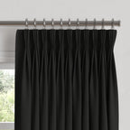 Pinch Pleat Drapery in Classic Linen - Black