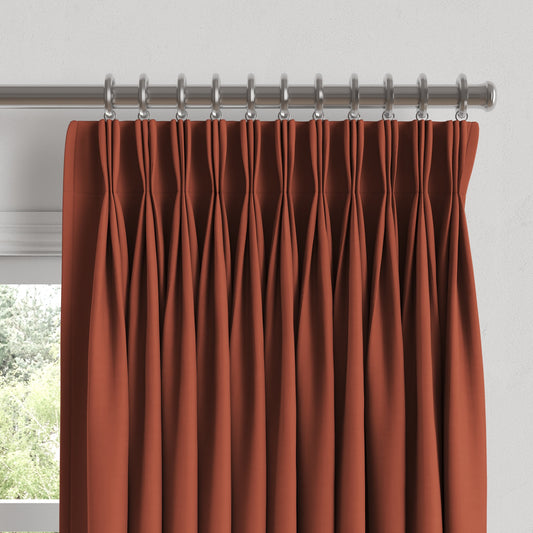Pinch Pleat Drapery in Classic Linen - Canyon
