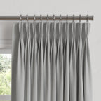 Pinch Pleat Drapery in Classic Linen - Grey