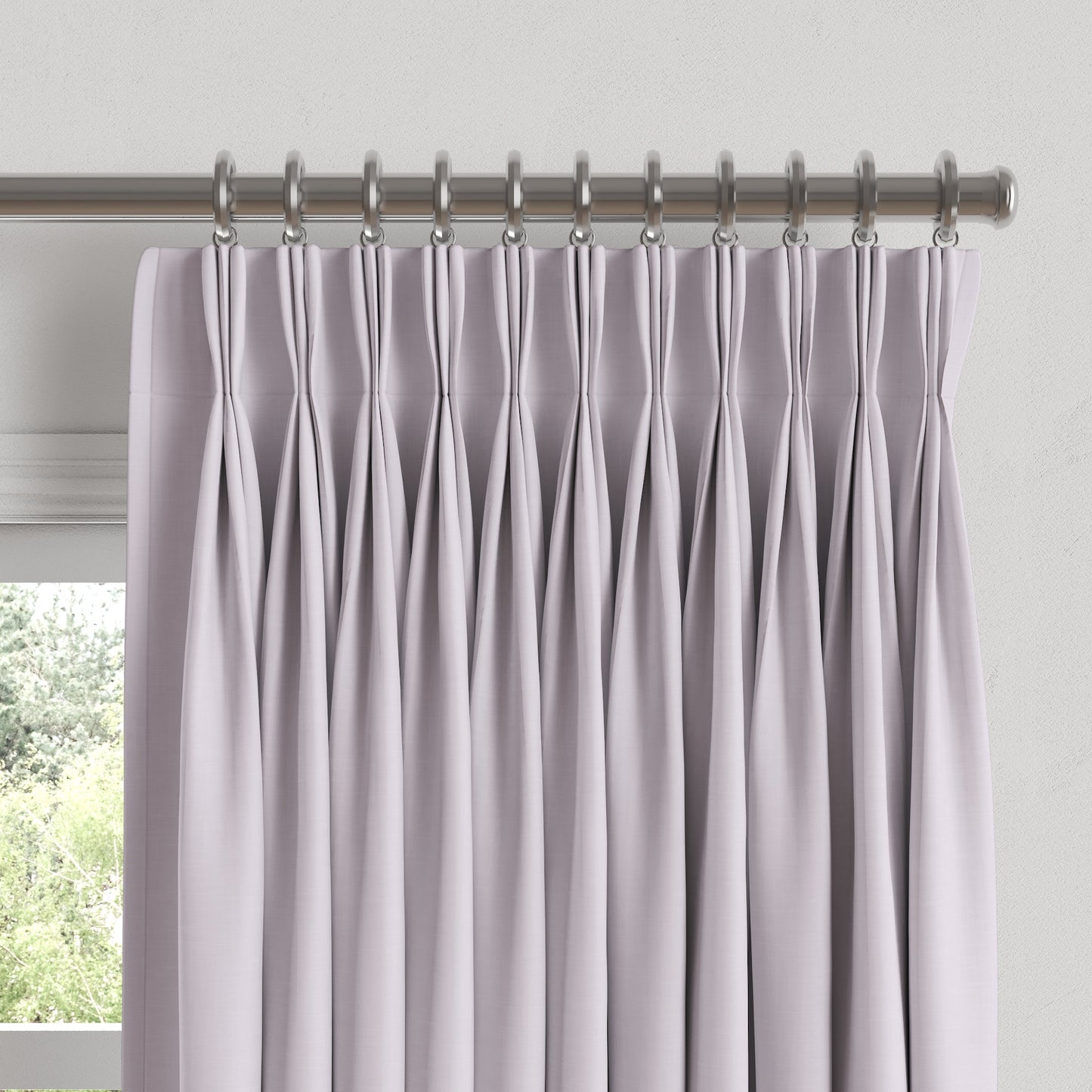 Pinch Pleat Drapery in Classic Linen - Lavender