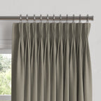 Pinch Pleat Drapery in Classic Linen - Stone