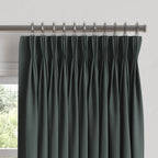 Pinch Pleat Drapery in Lush Linen - Charcoal