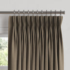 Pinch Pleat Drapery in Lush Linen - Mink