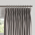 Pinch Pleat Drapery in Lush Linen - Smokey Quartz