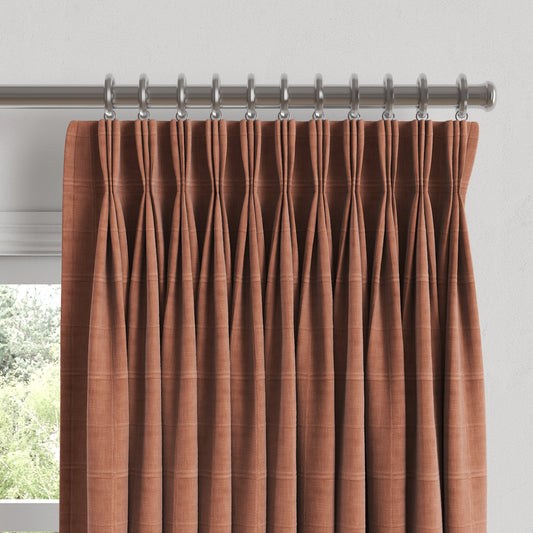 Pinch Pleat Drapery in Moray - Clay