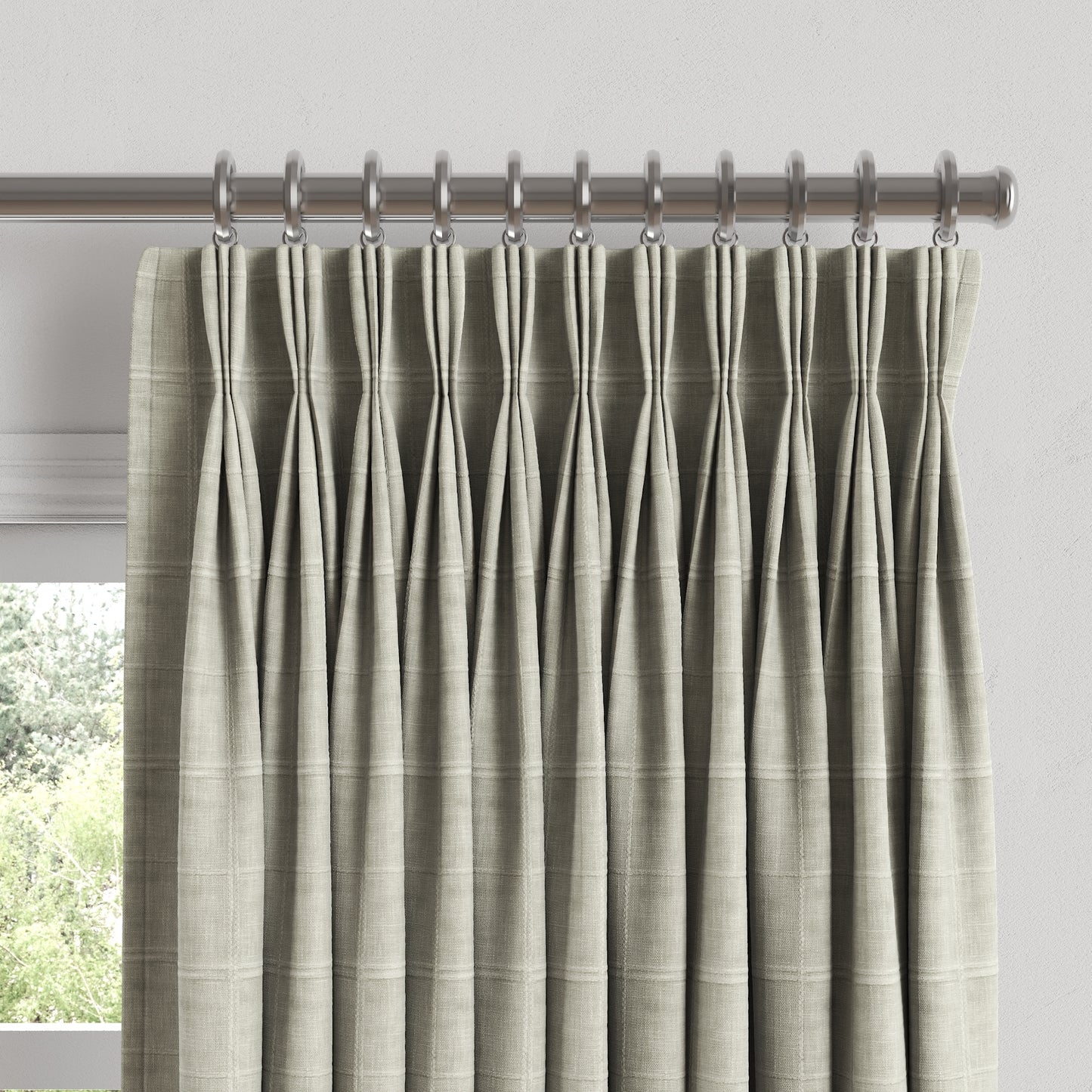 Pinch Pleat Drapery in Moray - Dove