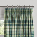 Pinch Pleat Drapery in Summer Plaid - Twilight