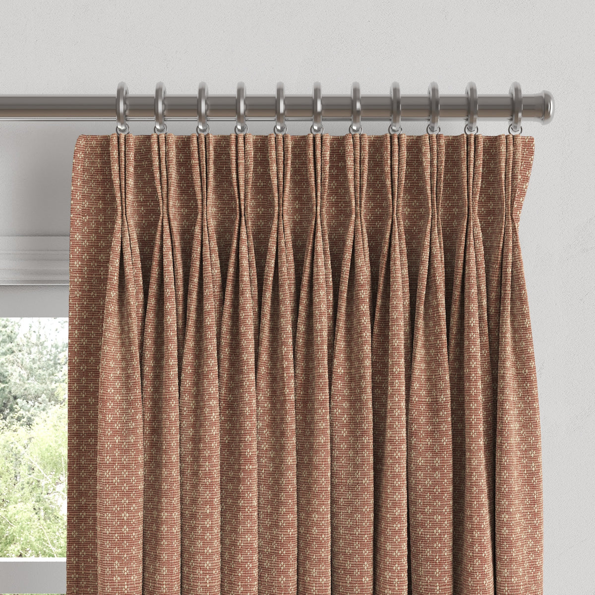 Pinch Pleat Drapery in Ditsy - Bandana