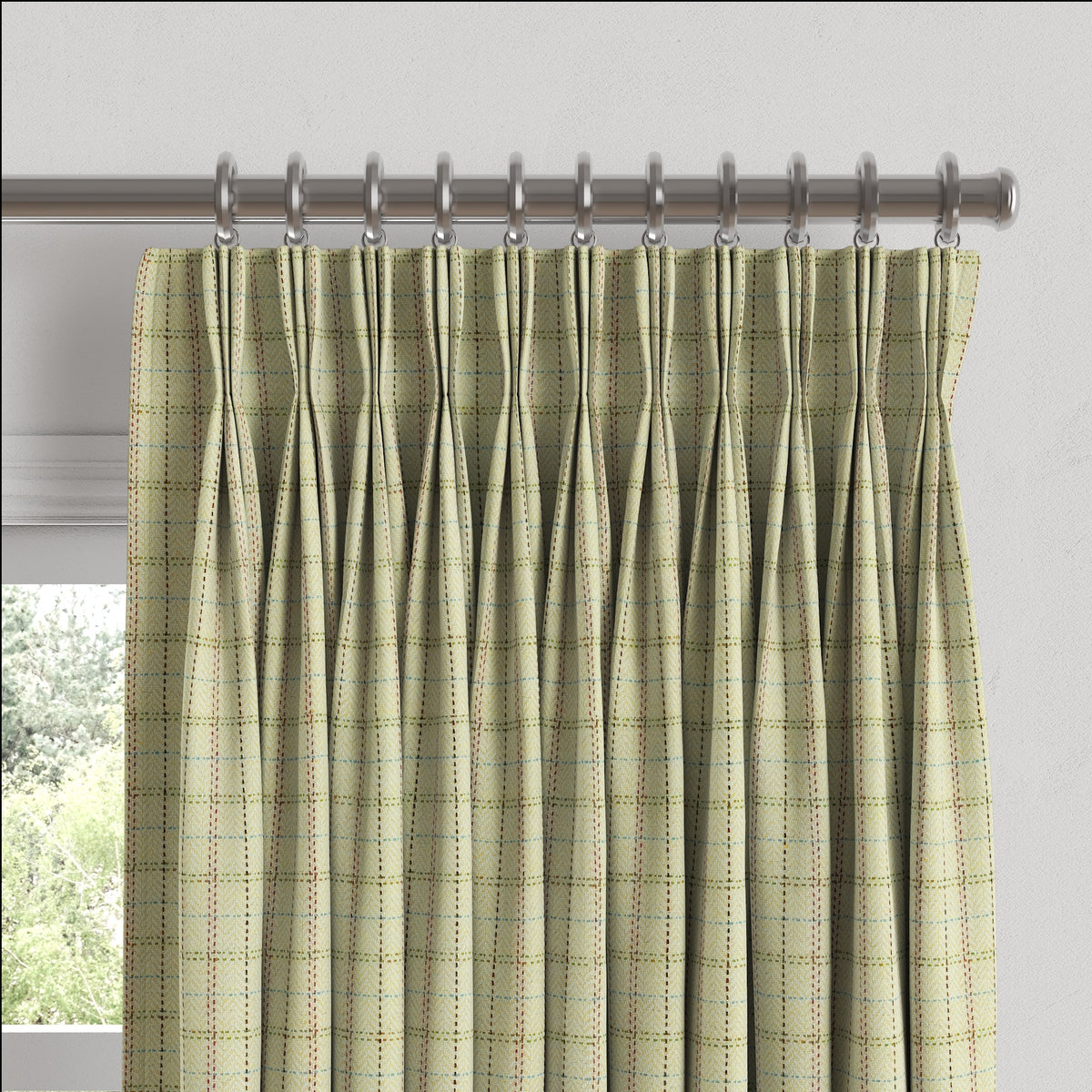 Pinch Pleat Drapery in After Hours - Fresco