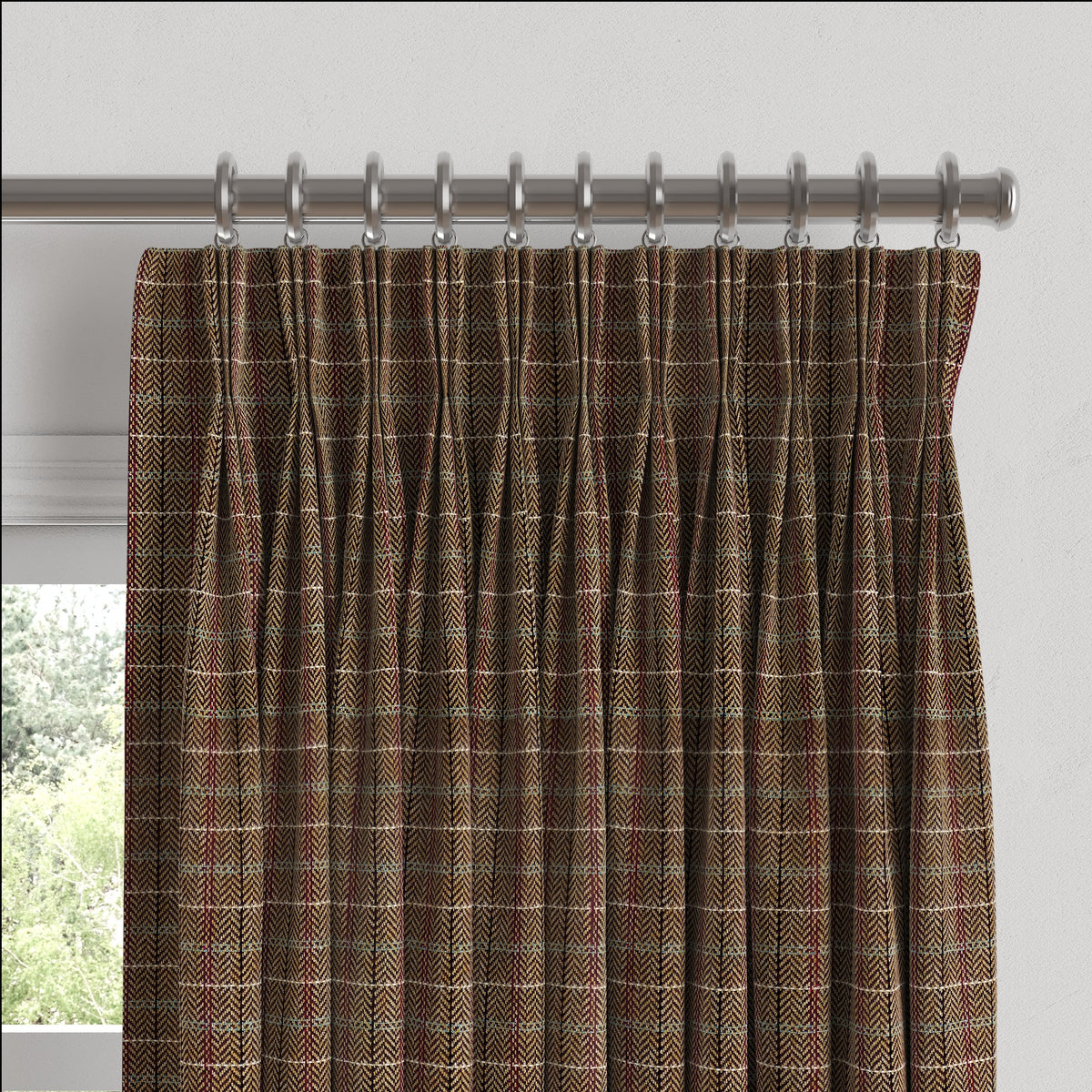 Pinch Pleat Drapery in After Hours - Espresso