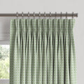 Pinch Pleat Drapery in Luxe Gingham - Celery