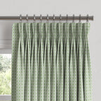 Pinch Pleat Drapery in Luxe Gingham - Celery
