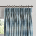 Pinch Pleat Drapery in Luxe Gingham - Chambray