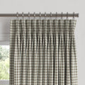 Pinch Pleat Drapery in Luxe Gingham - Chocolate