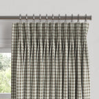 Pinch Pleat Drapery in Luxe Gingham - Chocolate