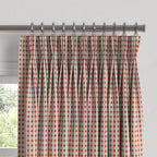 Pinch Pleat Drapery in Luxe Gingham - Red