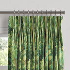 Pinch Pleat Drapery in Enchanted Forest - Emerald