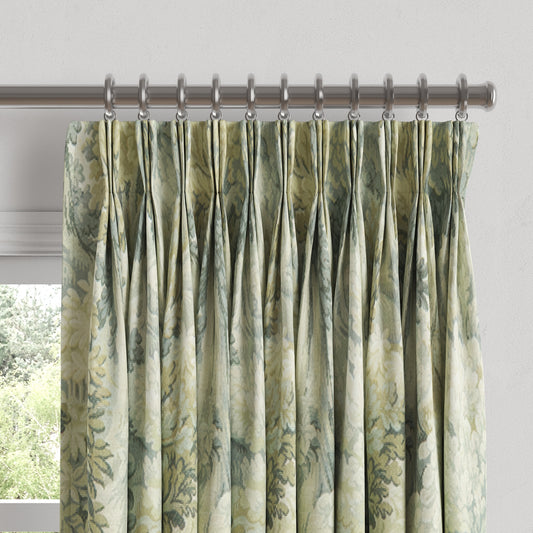 Pinch Pleat Drapery in Enchanted Forest - Mineral