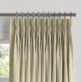 Pinch Pleat Drapery in Woven Cotton - Beige