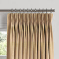Pinch Pleat Drapery in Woven Cotton - Melon