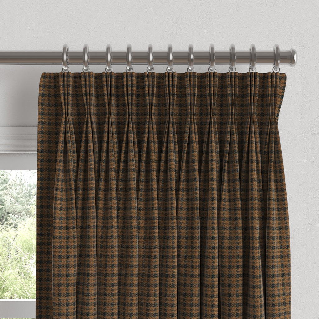 Pinch Pleat Drapery in Speakeasy - Tobacco